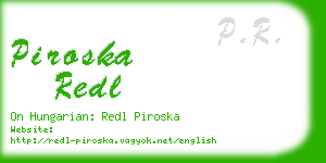 piroska redl business card